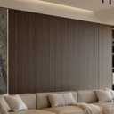 YU LI 3DH Peel and Stick PVC Slat Wall Panel 236"x15.75" Self-Adhesive Thick Faux Smoked Wood Grain Wallpaper Panel 3D Soundproof Wall Panels for Walls & Ceilings