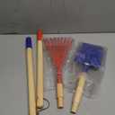 2 Pcs Kids Rake and Shovel Set,28" Toddler Size Metal Snow Shovel & Leaves Rake with Wooden Handle,Real Gardening Tools for Child Age 3 for Little Helpers in Winter Yard Fun