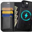 OCASE Compatible with iPhone 14 Wallet Case with Card Holders, Magnetic Detachable 2 in 1 Flip PU Leather Case Folio RFID Blocking Kickstand Shockproof Removable Phone Cover 6.1 Inch 2022 (Black)