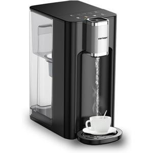 Vortopt Countertop Water Dispenser, 4L Large Capacity, 5 Temperature Settings (Normal Temperature45608595), Activated Carbon Filter, Child Lock & Overheat Protection,UR04 Silvery