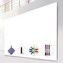 AFMAT Dry Erase Board Sticker, 48 x 36 inches White Board Wallpaper, Dry Erase Sticker for Wall, 4' x 3' Peel and Stick Whiteboard Contact Paper, Adhesive Whiteboard Roll, No Ghost, 3 Markers