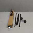 ENJOYBASICS No Drill Curtain Rods for Window 28 to 60 Inches, 5/8 Inch Diameter Renter Friendly Drapery Rod with Adhesive Brackets without Drilling, Adjustable from 27 to 65 Inches, Bronze