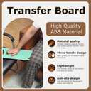 Transfer Board and Slide Board for transferring, Sliding Board Transfer to Wheelchair, Patient Transfer, Transfer Boards from Wheelchair to Car, Toilet, Tub, Slide Sheet, Green [Patent Pending]