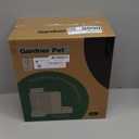 Gardner Pet Gravity Cat Food Feeder and Water Dispenser Stainless Steel Bowls Two-in-One Set Large Capacity Automatic Feeder for Pets Dogs, Puppies, Kittens-(0.8 Gallons x 2) (Black Grey)