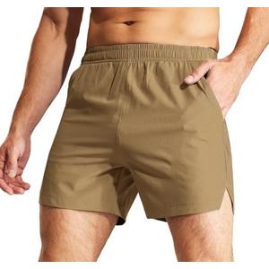MIER Men's Workout Running Shorts Quick Dry Active 5 Inches Shorts with Pockets, Lightweight, Breathable S