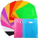 Kosiz 1000 Pcs Plastic Merchandise Shopping Bags Bulk for Small Business 9 x 12 in Goodie Retail Bag with Die Cut Handles Party Favor for Grocery Holiday Boutique Stores Birthday Gift(Colorful)