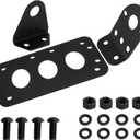 Side Mount License Plate Bracket 7" x 4" Replacement for Harley Davidson Touring Bobber Chopper Honda Kawasaki Suzuki Yamaha (Black)