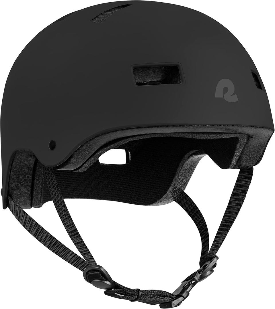 Retrospec Dakota Adult Bike Helmet for Adults - Multi-Sport Protection for BMX, Skating, Scooter, and Skate - Adult Men Skateboard Helmets (Large, Matte Black)