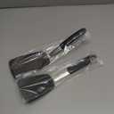 Unicook 2 Pack Flexible Silicone Spatula, Turner, 600F Heat Resistant, Ideal for Flipping Eggs, Burgers, Crepes and More, Black