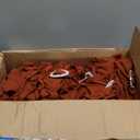 VitalCozy 100 Pcs Spandex Chair Sashes with Heart Shaped Buckle Slider Stretch Chair Cover Band Universal Elastic Ties for Wedding Banquet Event Party Decoration(Terracotta)