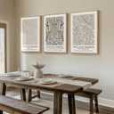 Framed Large William Morris Vintage Wall Art Set of 3, Large Neutral Botanical Floral Canvas Prints, Nature Rustic Boho Artwork for Living Room, Bedroom, Hallway or Office, 24x36 Inch, 24"W x 36" H 