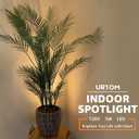 URTOM 2 Pack Indoor Spot Lights, 120V LED Accent Up Lights, 3W Plant Spotlights, 3000K Floor Spotlights for Plants, Pictures, Desk - Uplights with 5.9 FT Plug Cord and Foot Switch