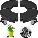 Plant Stand with Wheels, Adjustable 15-21" Heavy Duty Plant Caddy with Casters, 440lb Capacity Indoor Outdoor Large Potted Planter Cart Dolly, Rolling Plant Stand for Flower Pot