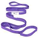 Abiarst Stretching Strap Yoga Straps for Physical Therapy, 10 Loops Non-Elastic Stretch Band for Pilates, Flexibility, Exercise and Gymnastics (Purple)