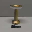 Cordless Metal Desk Lamp, Touch Sensor Control LED Table Lamp,3 Color Stepless Dimmable Battery Powered Lamp for Living Room, Dorm, Home Office (Gold)