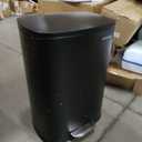 SONGMICS 13 Gallon (50 L) Trash Can, Stainless Steel, Step-On Pedal
Kitchen Garbage Can, Recycling or Waste Bin, with Soft Close Lid, Removable Inner Bucket, Black ULTB050B01