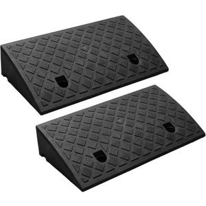 Portable Lightweight Plastic Curb Ramps 2PCS, Heavy Duty Plastic Threshold Ramp Set for Driveway, Loading Dock, Sidewalk, Car, Scooter, Bike, Motorcycle, Wheelchair, Golf Cart