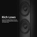 Elimavi Passive Floorstanding Stereo Speakers, Tower Design with 1" Tweeter and 6.5" Woofer, Two-Way System, 4-Ohm Impedance, 120W RMS, Sturdy MDF Cabinet, Ideal for Home Theater Systems, Black