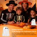 3 x Halloween Ghost Figurine - 3.15IN Funny Finger Ghost, Cute & Spooky Halloween Decor for Desktop, Indoor Christmas Decorations & Home Decor Gift for Friends(White)