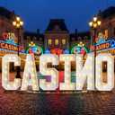 Huquary 6 Pcs Casino Party Decorations 4 ft Large Casino Light Up LED Letters Sign Marquee Letters for Las Vegas Game Themed Birthday Poker Night Party Decor