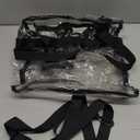 Clear Bag for Stadium Events 12612 Clear Tote Bag for Concert,Sport,Festival (Black)