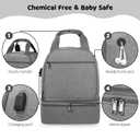 OCKLILY Pump Bag for Spectra S1 S2, Wearable Breast Pump Bags with Ice Pack, Pumping Bag with Waterproof Mat for Pump Accessories, Insulated Bottle Bags for Work Travel and Family, Grey