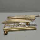 16-150 Inch Curtain rods, 1 Inch Diameter Splicing and Telescoping Structure Window Treatment Rods Set Adjustable Drapery Rods Heavy Duty Pole, Warm Gold