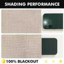MIULEE 100% Blackout Linen Curtains for Bedroom, Natural Solid Luxury Decor Thermal Insulation Room Darkening Drapes for Living Room Nursery Back Tab Rod Pocket 42 x 90 Inches, 2 Panels