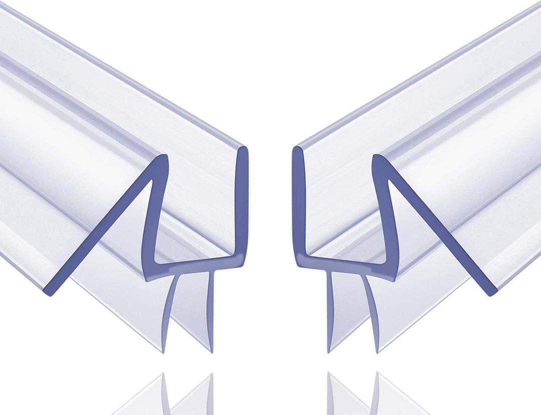 2-Pack Butecare Frameless Shower Door Bottom Seal for Glass Doors  Stop Shower Leaks and Create a Water Barrier (1/2 x 39)