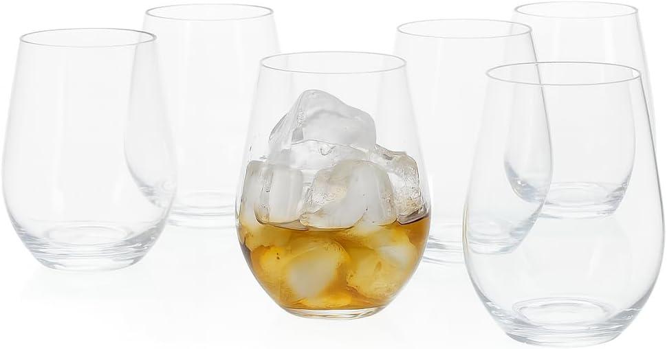 FDG Nuglass 19oz Tritan Stemless Wine Glass, 6-Pack