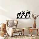 simpnavi Elegant Metal Wall Decor, 3 Cute Dog Design for Living Room, Dining Room or Kitchen, Unique Wall Art to Inspire (12inch)