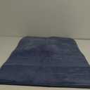 Yimobra Memory Foam Bath Mat Large Size, 36.2 x 24 Inches,Soft and Comfortable, Super Water Absorption, Non-Slip, Thick, Machine Wash, Easier to Dry for Bathroom Floor Rug, Denim Blue