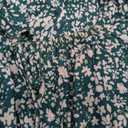 SPRIME Women's Floral Summer Casual Dress Square Neck Puff Sleeve Boho Midi Dresses Ruched High Waist Split Long Dress (Green Floral, X-Large)