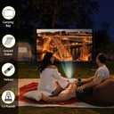 Projector Screen Outdoor, Projector Screen with Aluminum Alloy Stand Portable 120" Foldable Projection Screens, KSAN 10 Feet Indoor Home Theater Movie Screens with Carry Bag for Backyard Movie Night