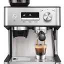 (2026 Upgrade) Gevi 20 Bar Espresso Machine with Grinder & Milk Frother, Professional Coffee Maker for Home, Cappuccino & Latte, Removable Water Tank, Steam Wand (Silver-Coloured)