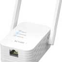 AC1200Mbps Universal WiFi to Ethernet Adapter, Support Extended WiFi Disabling Functionality, 2.4G/5G Wireless Bridge w/ RJ45 Port for Printer, Smart TV, Blu-Ray Player, PlayStation, DVR, etc.