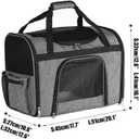 pet Bag Multi Purpose pet Bag Collapsible Portable for Dog cat go Out Traveling Carrier Backpack for Secret Adventures Cat and Dog (Black, L:20.1"X12.6"X16.1")