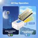 Poafamx Solar Pond Aerator 380GPH, 16W High Efficiency Solar Air Pump with Dual 30W Solar Panels & AC Adapter, Oxygen Pump for Outdoor Koi Pond, Fish Tank, Hydroponics, Wildlife