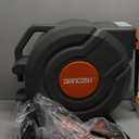 3rd Generation Retractable Garden Hose 130 ft x 1/2 inch Heavy Duty Wall-Mounted Hose Reels for Outside 180° Swivel Automatic Slow Return Any Length Lock 9 Pattern Nozzle UV Resistant (Black)