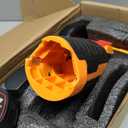 Angle Grinder, Geevorks Electric Grinding Tool 19500RPM, Mini Grinder Handheld Cutter for Cutting Polishing Ceramic Tile Wood Stone Steel, with 2 Cutting Disc/2PCS 1200mAh Battery, Yellow