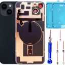 14 Plus Back Glass Replacement Kit with Plate & Flex Cable and All Parts, Midnight, 6.7 Inch for iPhone 14 Plus Back Cover Glass, with Repair Tools (Midnight)