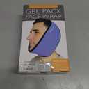 LotFancy Face Ice Pack Wrap for TMJ, Wisdom Teeth, with 4 Reusable Hot Cold Therapy Gel Packs, Pain Relief for Head, Oral and Facial Surgery, Dental Implants, (Blue, one Size Fits Most)