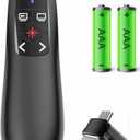 Presentation Clickers Wireless Presenter Remotes for PowerPoint, Powerpoint Clicker with Volume Control PowerPoint Slide Advancer for Mac, Receiver with Dual Functions,Computer, Laptop, LBBYDDLL