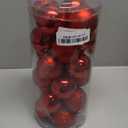 Napzy 24 Count Shatterproof Christmas Ball Ornaments Set, 2.36 Inch Red Christmas Tree Decorations for Xmas Holiday Party Decor, Wreath and Garland Hanging Balls