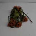 3Pcs Orange Artificial Fall Flowers Spider Mum Flower 28.3'' Long Stem Fake Chrysanthemum Flowers Leucospermum Cordifolium Arrangement Autumn Faux Pincushion Flowers for Office Bouquet Home Decor