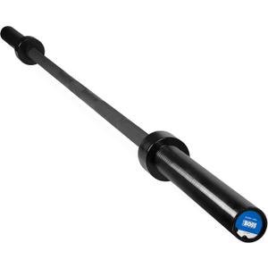 Cap Barbell 7-Foot Olympic Barbell Pro Series | Olympic & Power Bar Options (THE BOSS - Black, Center Knurl)