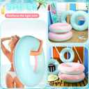4 Pcs Inflatable Pool Floats for Kids Adults Pastel Inner Tubes Macaron Pool Rings Floaties for Birthday Beach Swimming Shower Bachelorette Party Decorations(Green,Pink,28'')