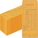 500-Count Cash Deposit Envelopes, #11 Self-Sealing, 28lb Brown Kraft Paper Cash Envelopes for Small Businesses, Retailers, Restaurants