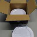 bUCLA 100Pieces Silver Plastic Plates - 6.25inch White with Silver Rim Disposable Salad/Dessert/Appetizer/Small Cake Plates for Weddings, Parties&Gathering