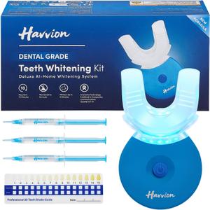 Teeth Whitening Kit, LED Accelerator Light, 35% Carbamide Peroxide Whitening Gel (3-Pack), Dental-Grade Whitening at Home